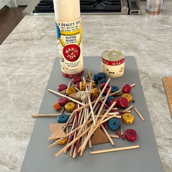 Antique Building Blocks Set - Picture 1 of 6